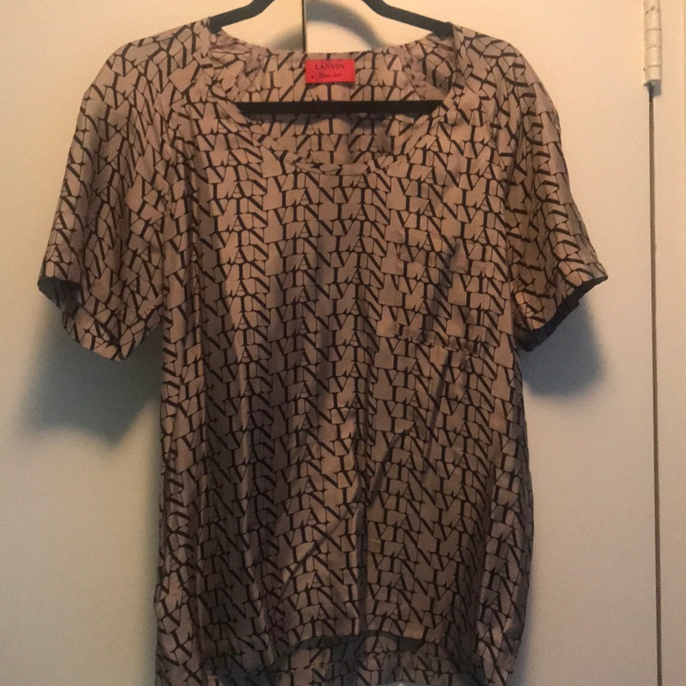 LANVIN MONOGRAM SILK TOP